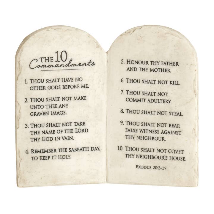 Dicksons - Wholesale Decorative Tabletop Object - Tablet Ttop 10 Commandments Rsn