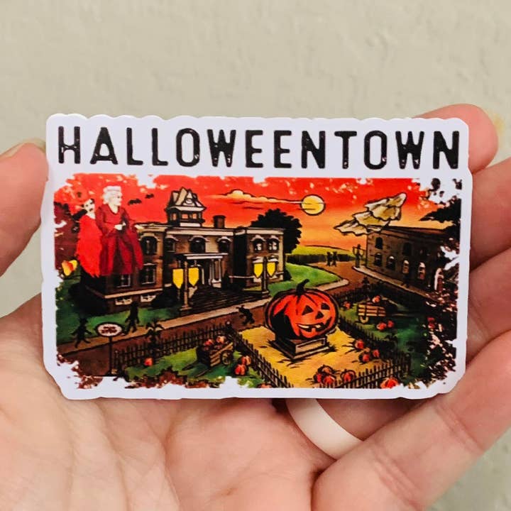Halloweentown Picture-Halloweentown Sticker/Magnet for wholesale by Oily Graphic Creations