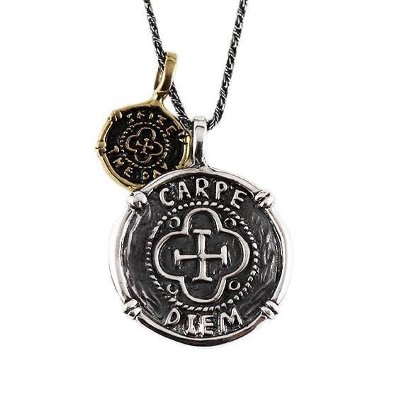 Heren sterling zilveren munthanger ketting voor wholesale door Carpe Diem Jewellery