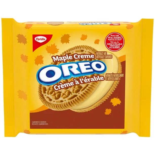Echo Sales America - Wholesale Cookie - OREO, Maple Creme Sandwich Cookie, Made with Real Quebec Maple Syrup, 261 g