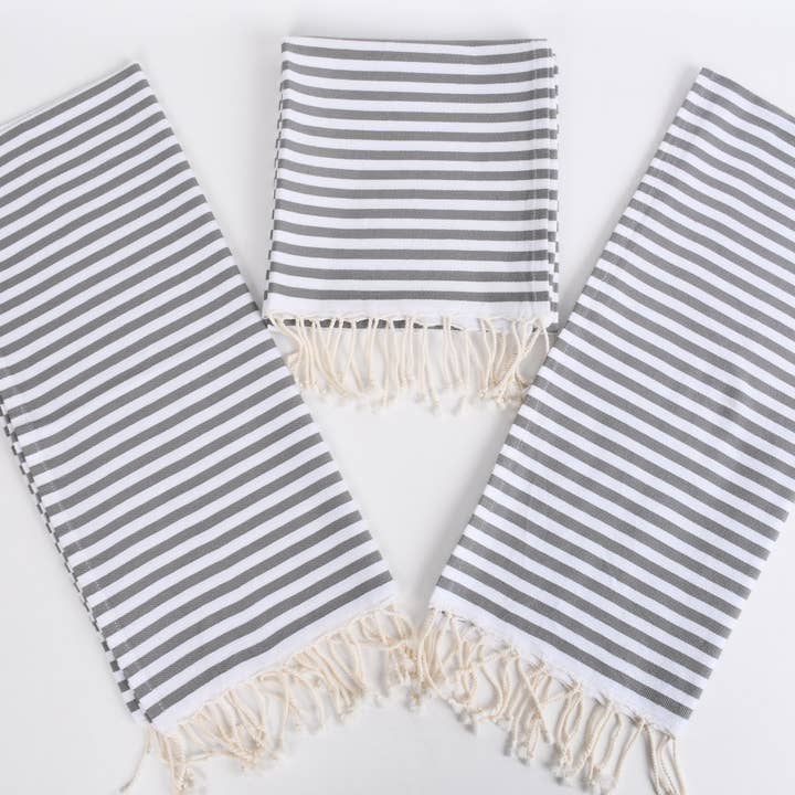 Organic Turkish Towels - Wholesale Wash Cloth - Organic Washcloth, Spa Washcloth, Gray Peshkir6