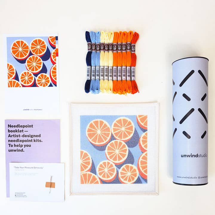 Unwind Studio - Wholesale DIY Craft Kit - Agrumes Needlepoint Kit5