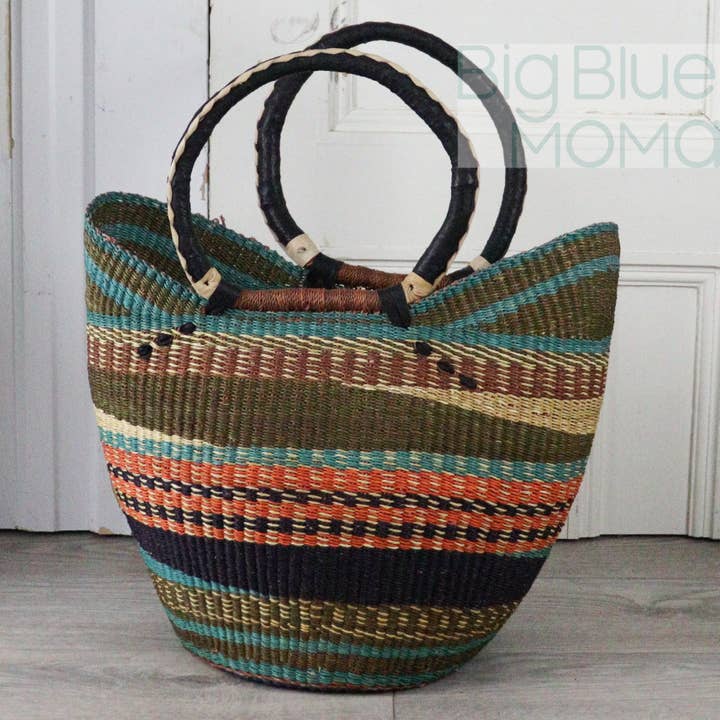 Big Blue Moma - Wholesale Grocery/Shopping Bag - U Shopper Large - Traditional Palette54