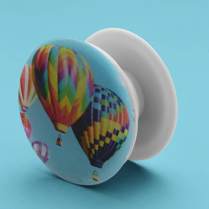Classy Grips - Wholesale Phone Grip - CG-045 - Classy Grip Colorful Hot Air Balloons Blue Sky on W