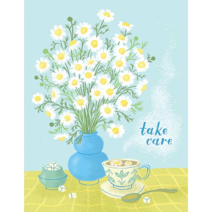 Chamomile Tea Compassion Card for wholesale by Studio Eleven Papers
