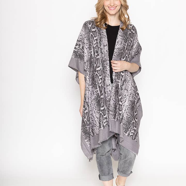Snake Print Kimono for wholesale by SongLily