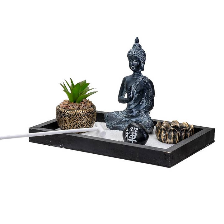 Pacific Trading - Wholesale Decorative Tabletop Object - Zen Buddha Sand Garden4