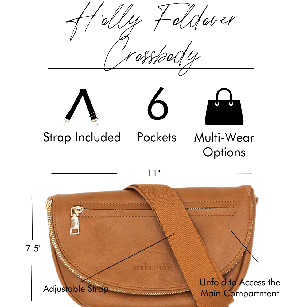 modern and chic - Wholesale Belt Bag - Women's - Holly Foldover Satchel Crossbody Belt Bag14