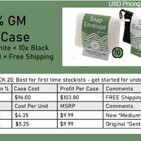 Soap Envelope (by Cycle Air) - Wholesale Soap Pouch/Sack/Bag - Soap Envelope - pouch for bar soap (Starter Pack 20)