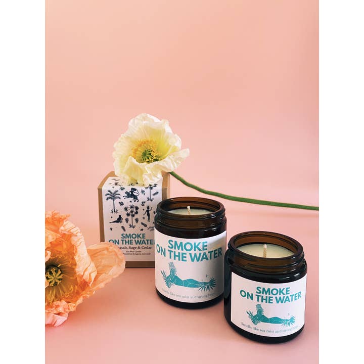 Les Boujies - Wholesale Jar/Filled Candle - Smoke on the Water - Midi 180ml Vegan Soy Wax Candle