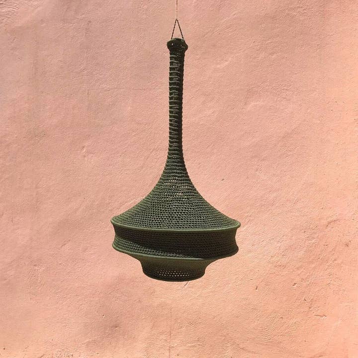 martitec - Vente Lustre/Suspension - Lampe au crochet moderne | Suspension Boho | Abat-jour rustique