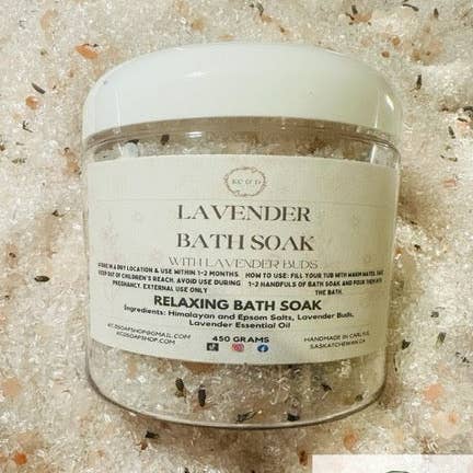 Bath Salts Soak: Lavender with Buds for wholesale by KC&D Soap Shop