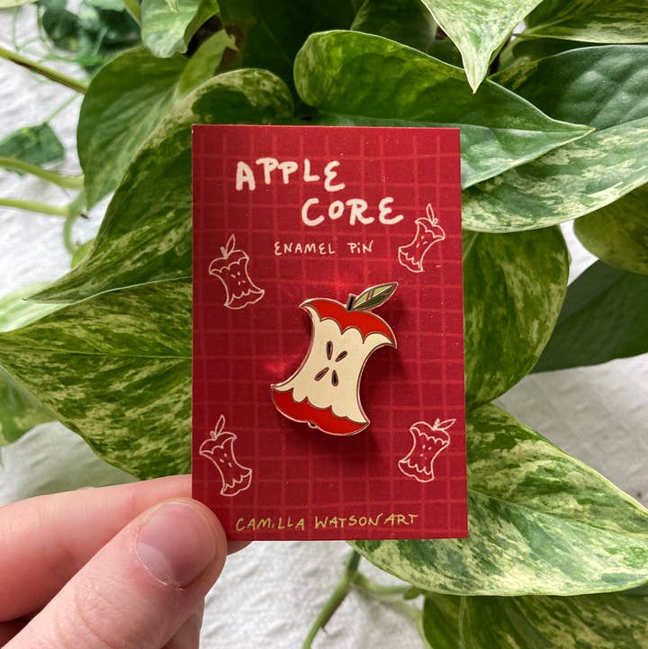 Camilla Watson Art - Wholesale Lapel Pin/Button - Apple Core Enamel Pin0