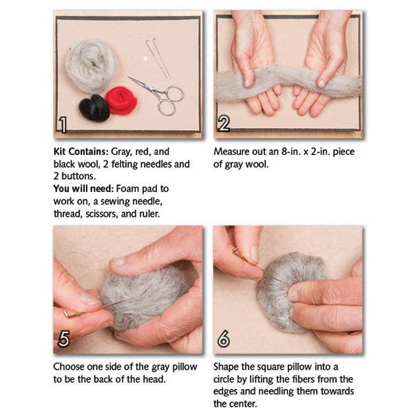 Woolpets - Venta al por mayor Kit de manualidades - Kit de fieltro Voodoo Dolls2