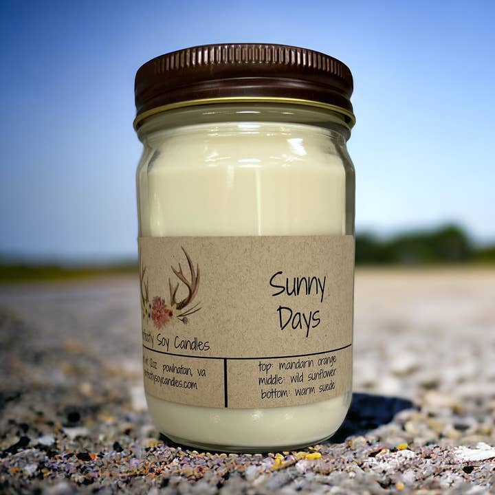 Sunny Days 12oz Soy Wax Candle for wholesale by Perfectly Soy Candles