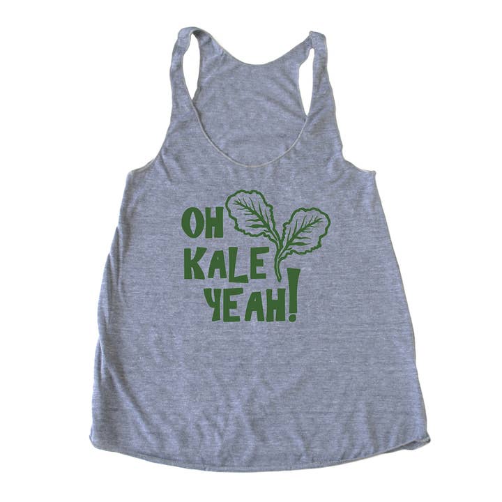 Bad Pickle Tees - Wholesale Tank Top - Women's - Oh Kale Yeah® Women's Tank Top | Green1