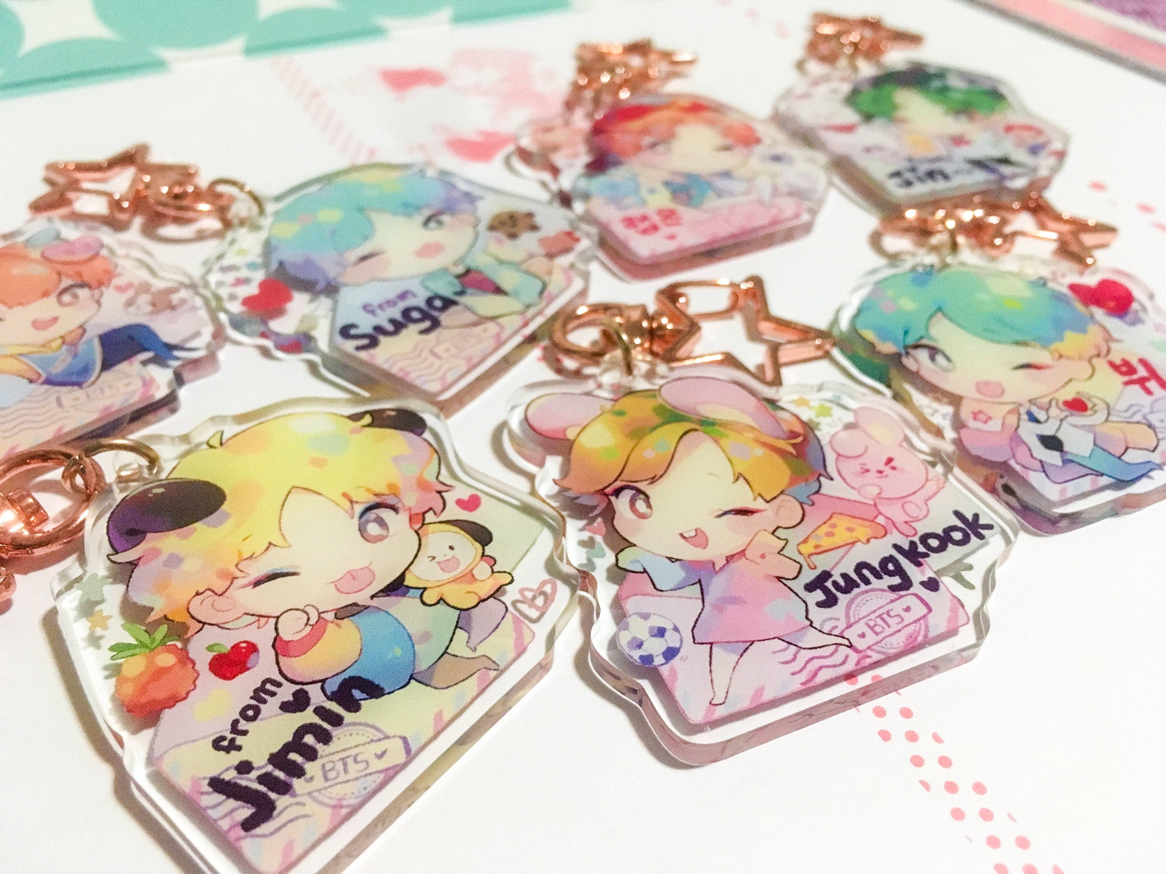 ToasterKiwi – wholesale Keychain – Unisex – BTS Charms (2 inch clear acrylic)3