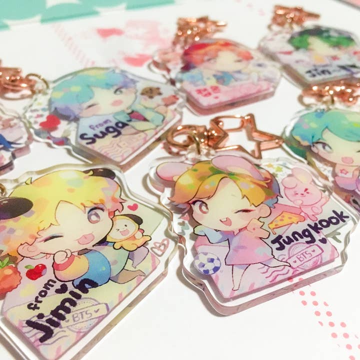 ToasterKiwi – wholesale Keychain – Unisex – BTS Charms (2 inch clear acrylic)3