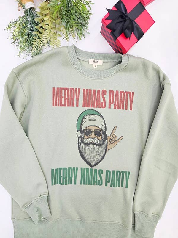 SUDADERA GRÁFICA DE SANTA PARA FIESTA DE NAVIDAD para venta al por mayor de Cotton Muse
