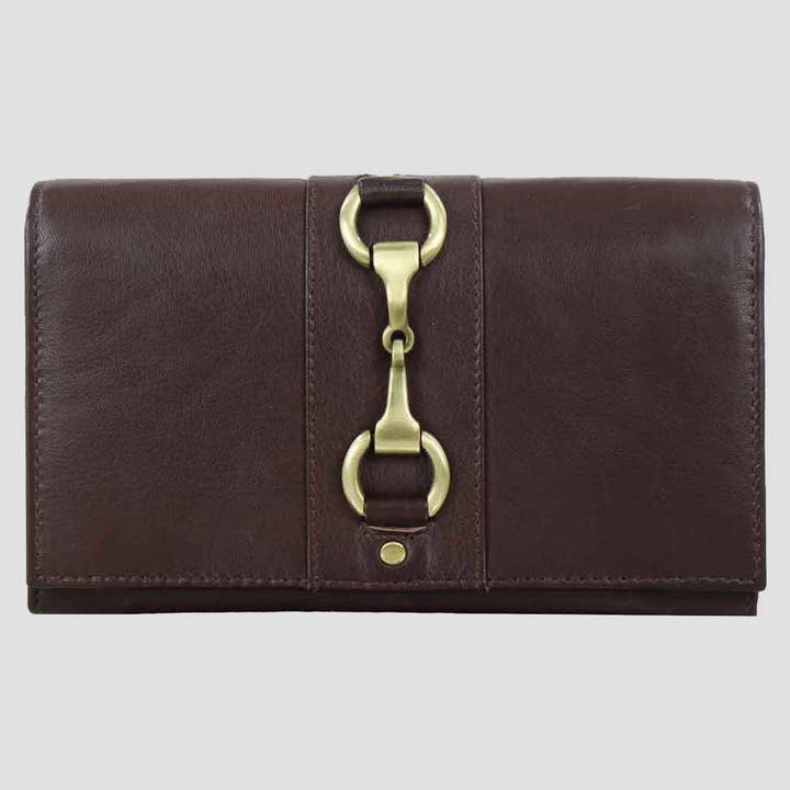 Isla Purse with Snaffle in Brown Leather for wholesale by Grays 1922
