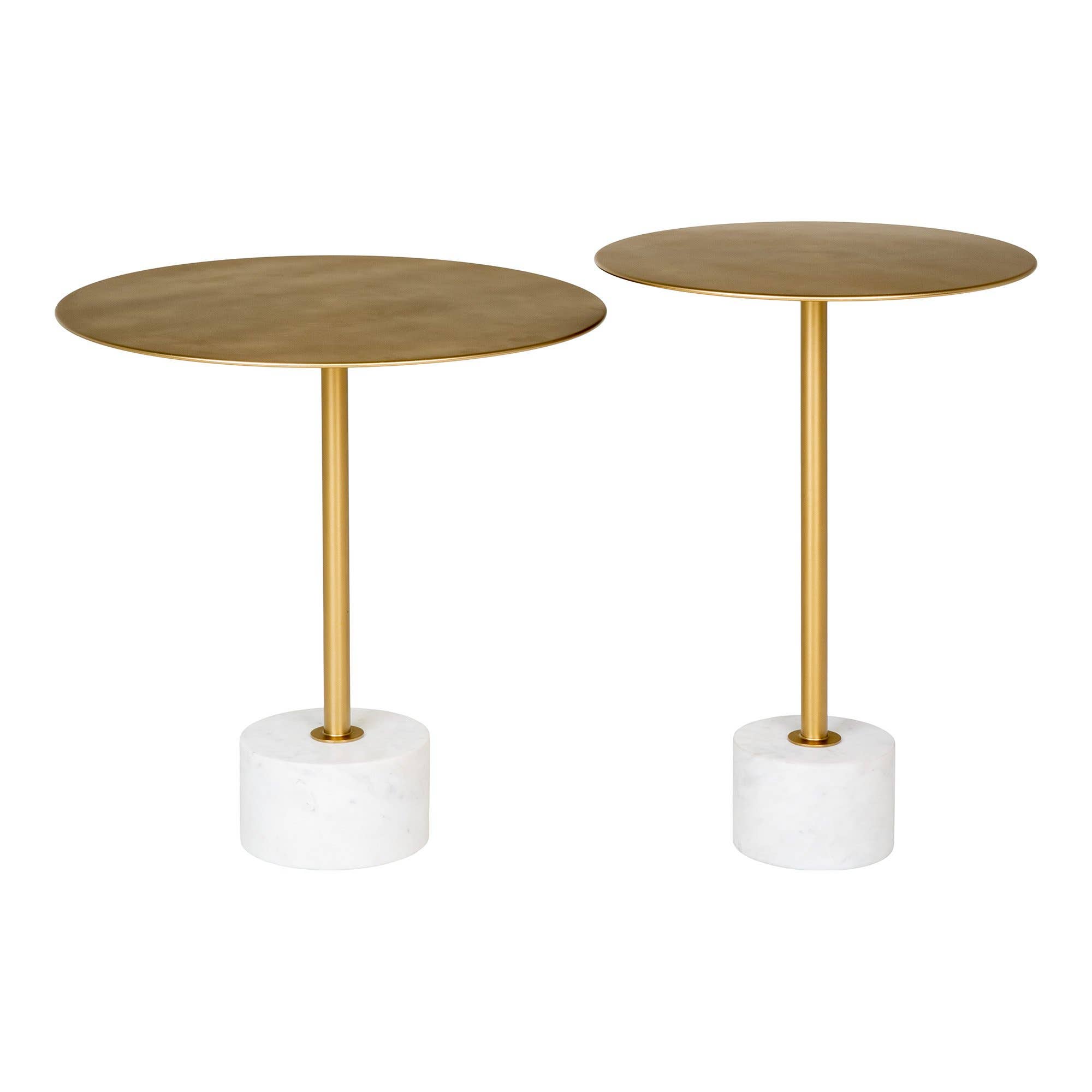 Lecco Side table brass and marble Ø51x52 cm for wholesale on Faire3