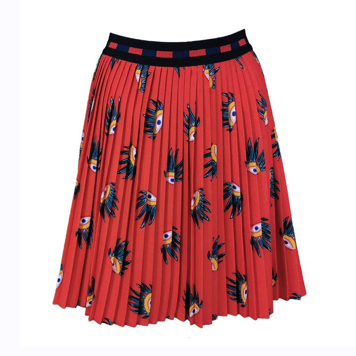 Mini jupe plissée Eyes On pour la vente par Lalipop Design