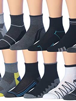 James Fiallo Men's 12 Pairs Athletic Sports Quarter Socks (Classic Sports 12-Pairs (85-94)) for wholesale by Gold Hose LLC