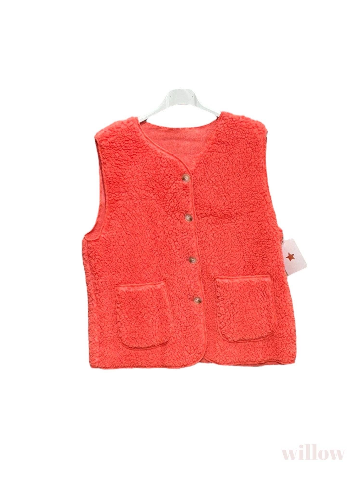 Moonsun - Venta al por mayor Chaleco de abrigo - Mujer - Chaleco sin mangas de piel de oveja con botones5