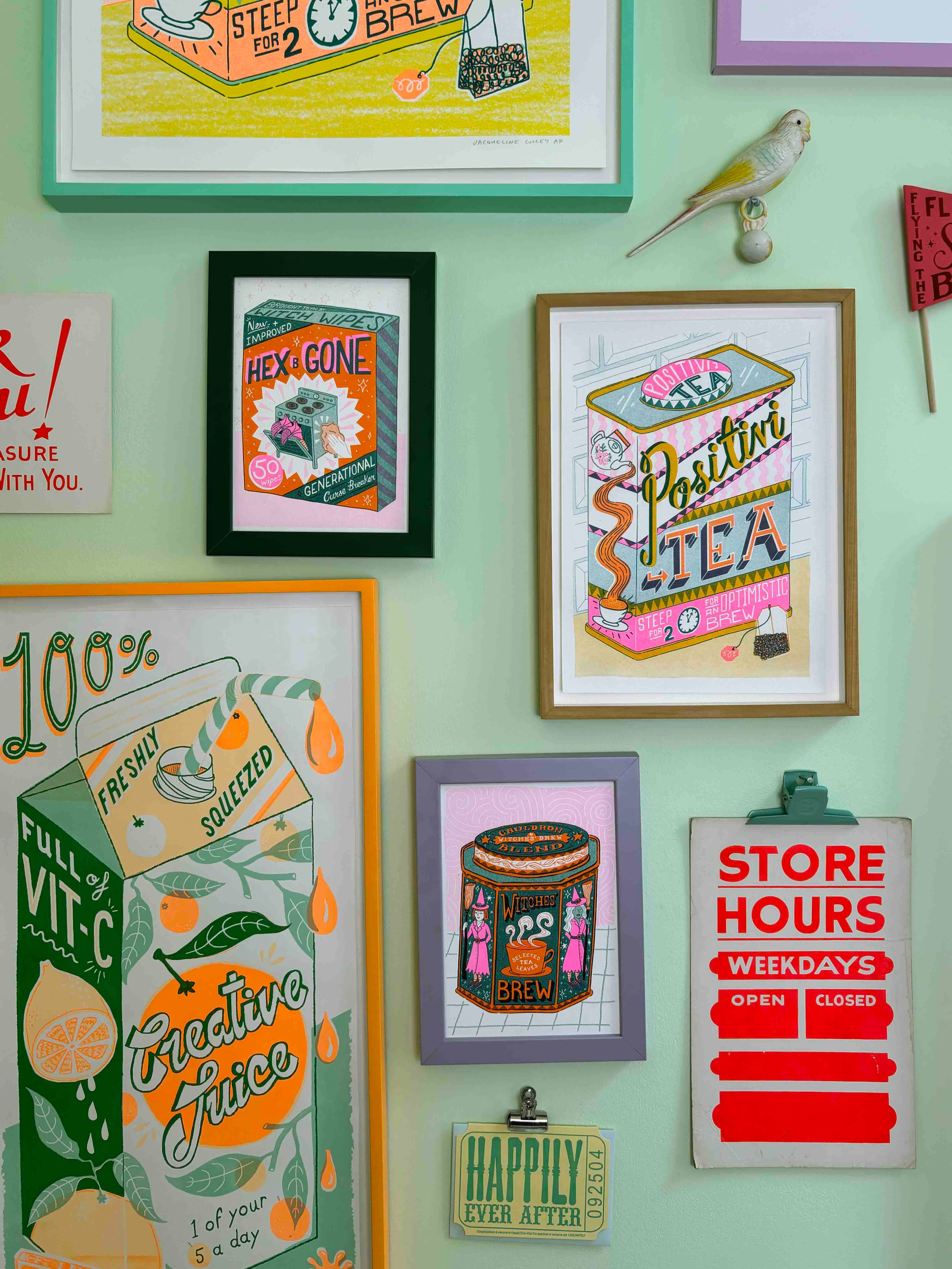 Jacqueline Colley - Wholesale Art Print - A5 Witches Brew Risograph Print8