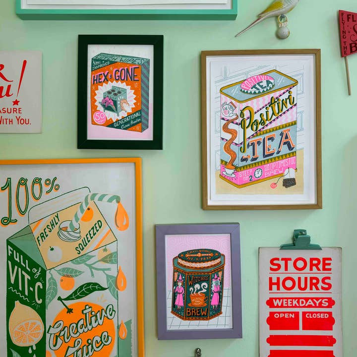 Jacqueline Colley - Wholesale Art Print - A5 Witches Brew Risograph Print8