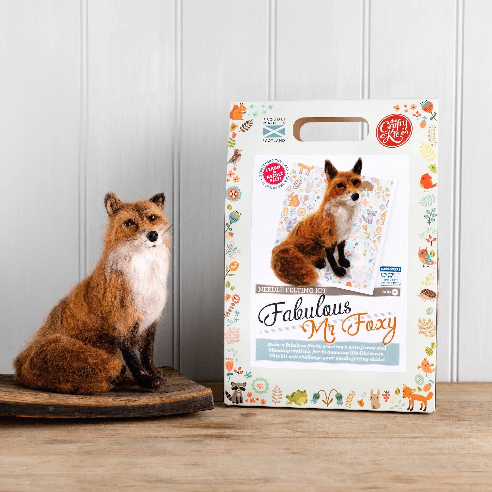 The Crafty Kit Company - Wholesale Craft Sewing Kit - Fabulous Mr Foxy Needle Felting Craft Kit1