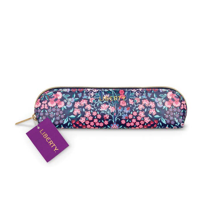 Liberty Tanjore Gardens Tile Navy Pencil Case (Bag) for wholesale by Abrams & Chronicle Books