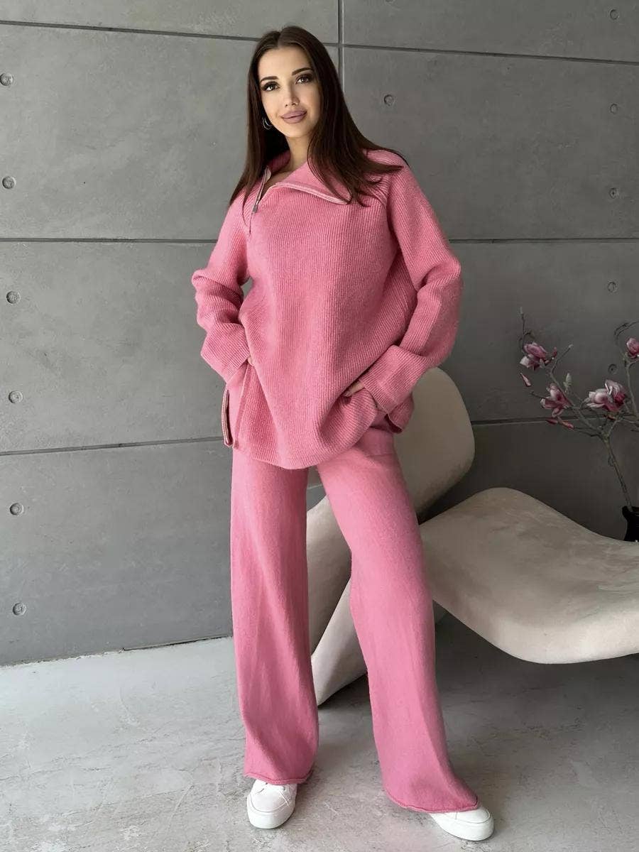 Marayn - Wholesale Top & Pant Set (NOT Loungewear) - Women's - Chic Knit Set Modern European Style for Fall3