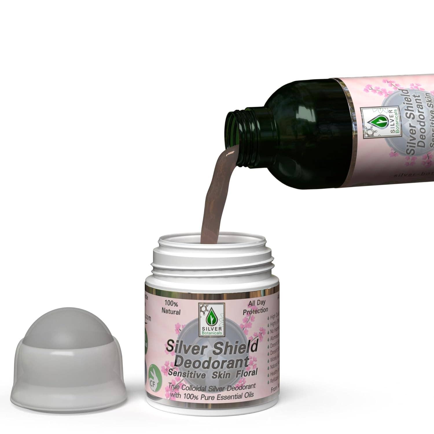 Silver Botanicals - Vendita all'ingrosso Deodorante - Unisex - Silver Shield Deodorante - Roll-on, 2 oz9