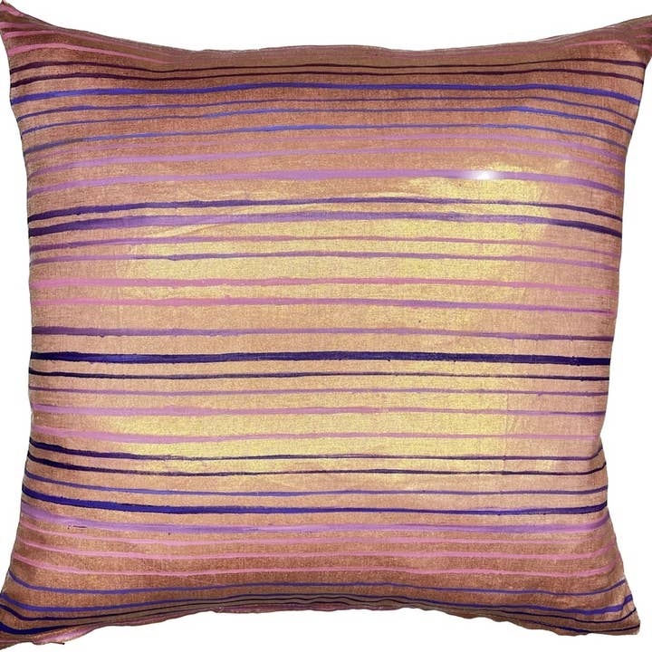 Almohada Summer a rayas en lino reluciente para venta al por mayor de Tulusa