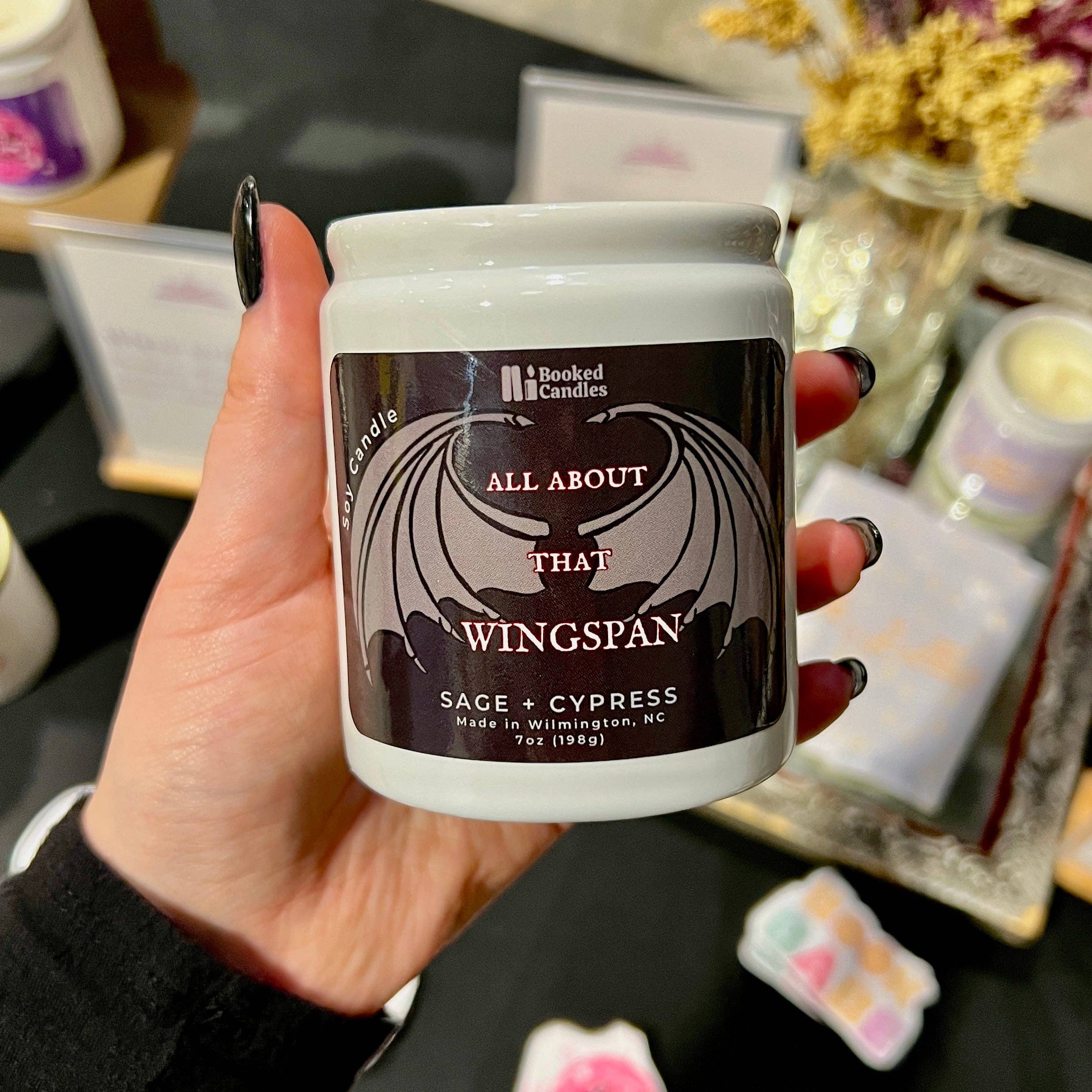 Booked Candles - Wholesale Jar/Filled Candle - All About That Wingspan - ACOTARverse1
