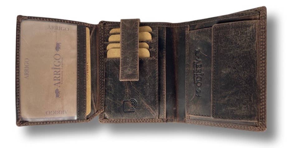 Arrigo - Wholesale Wallet - Men's - Men Wallet Buffalo Leather - Billfold - RFID - Arrigo13