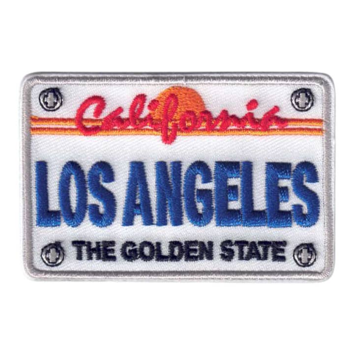 LOS ANGELES License Plate Patch - 4608 for wholesale by Happy Wood Products