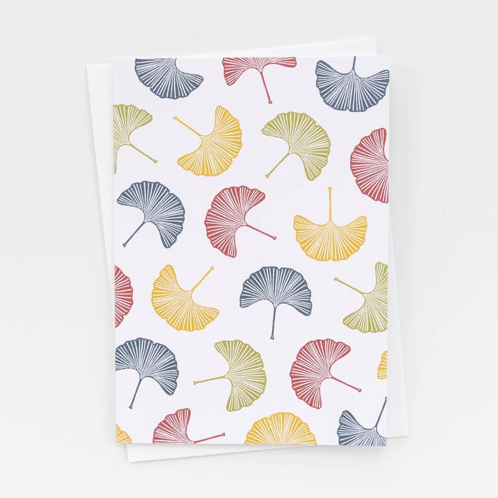 Ginkgo Leaves Card for wholesale by Woodnote