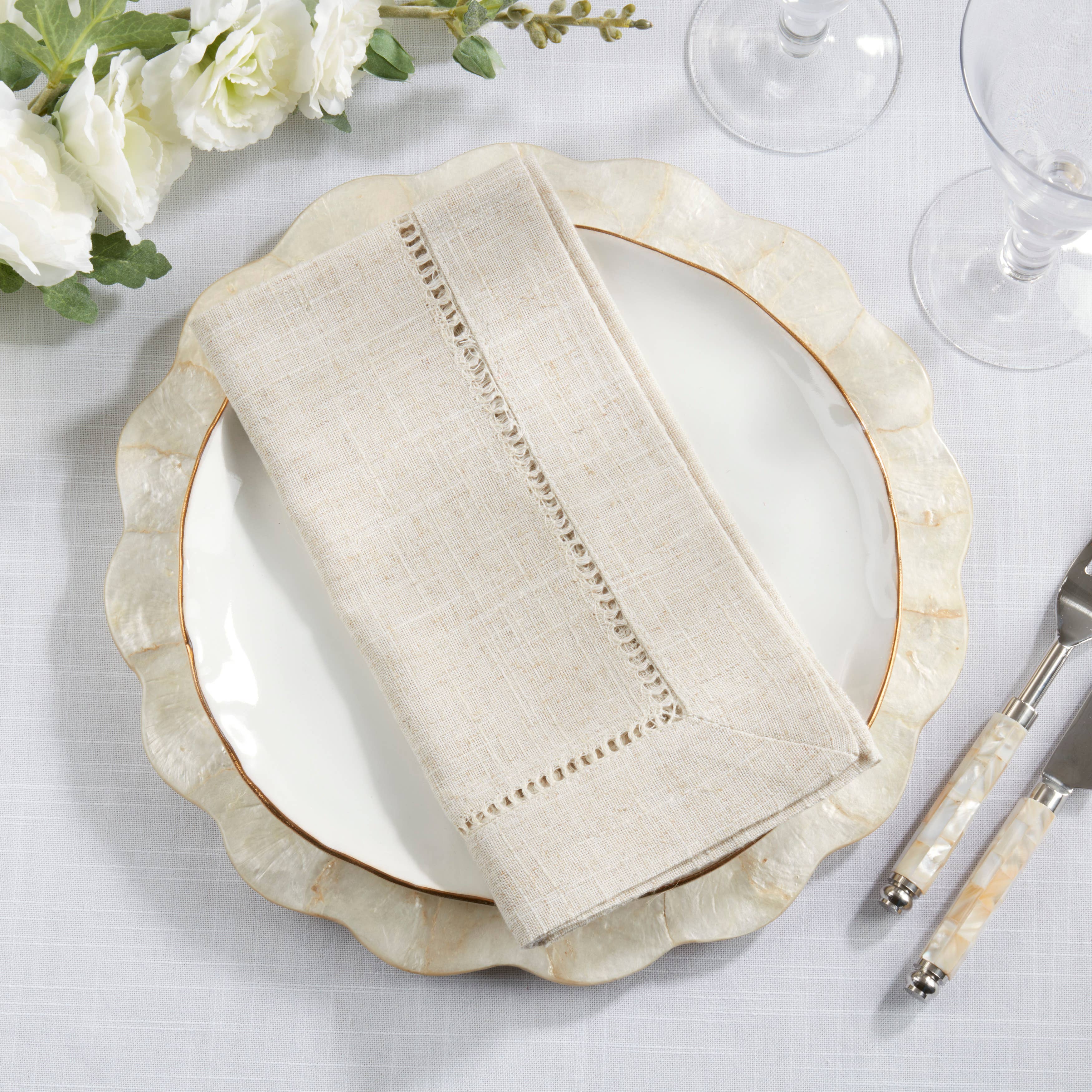 Saro Lifestyle - Wholesale Dinner & Cloth Napkin - Toscana Hemstitched Napkin3
