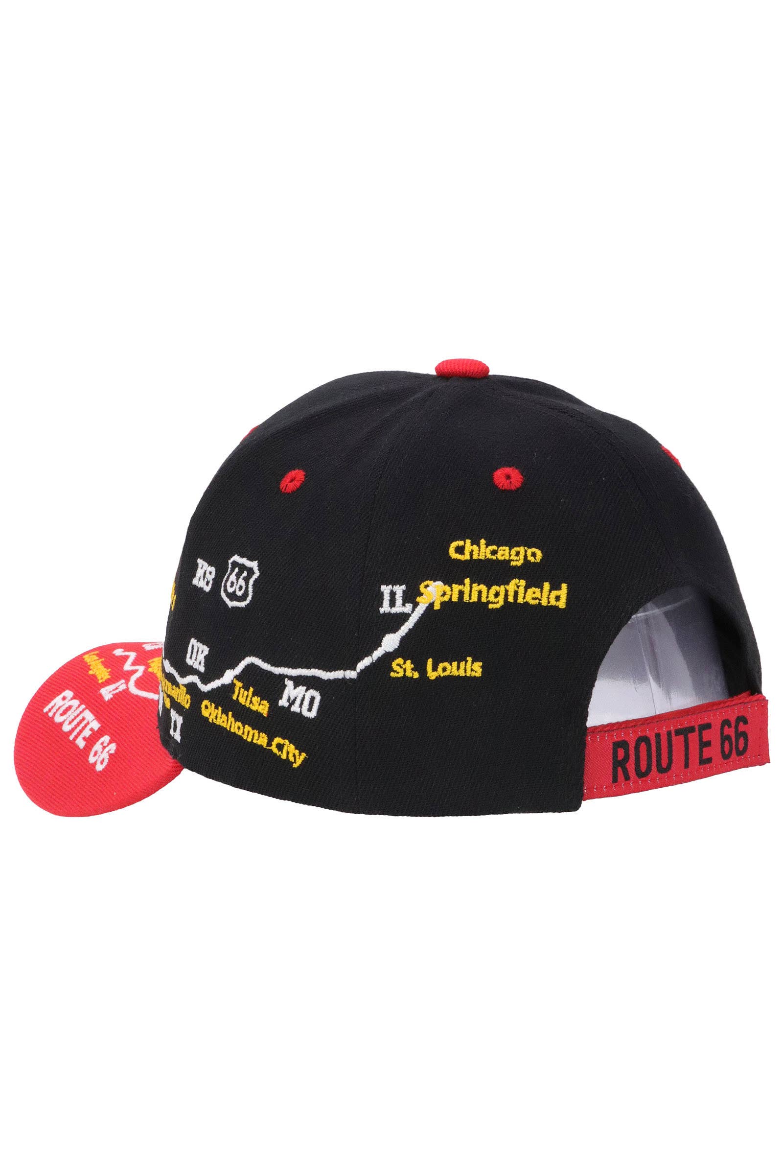 Cap Zone – wholesale Baseball cap – Unisex – Route 66 Road Map Polyester Baseball Cap1