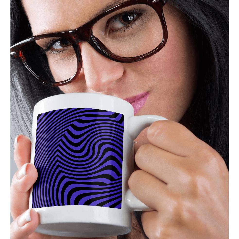 3dRose - Wholesale Coffee Mug - 3dRose, Blue And Black Optical Illusion, Mug9