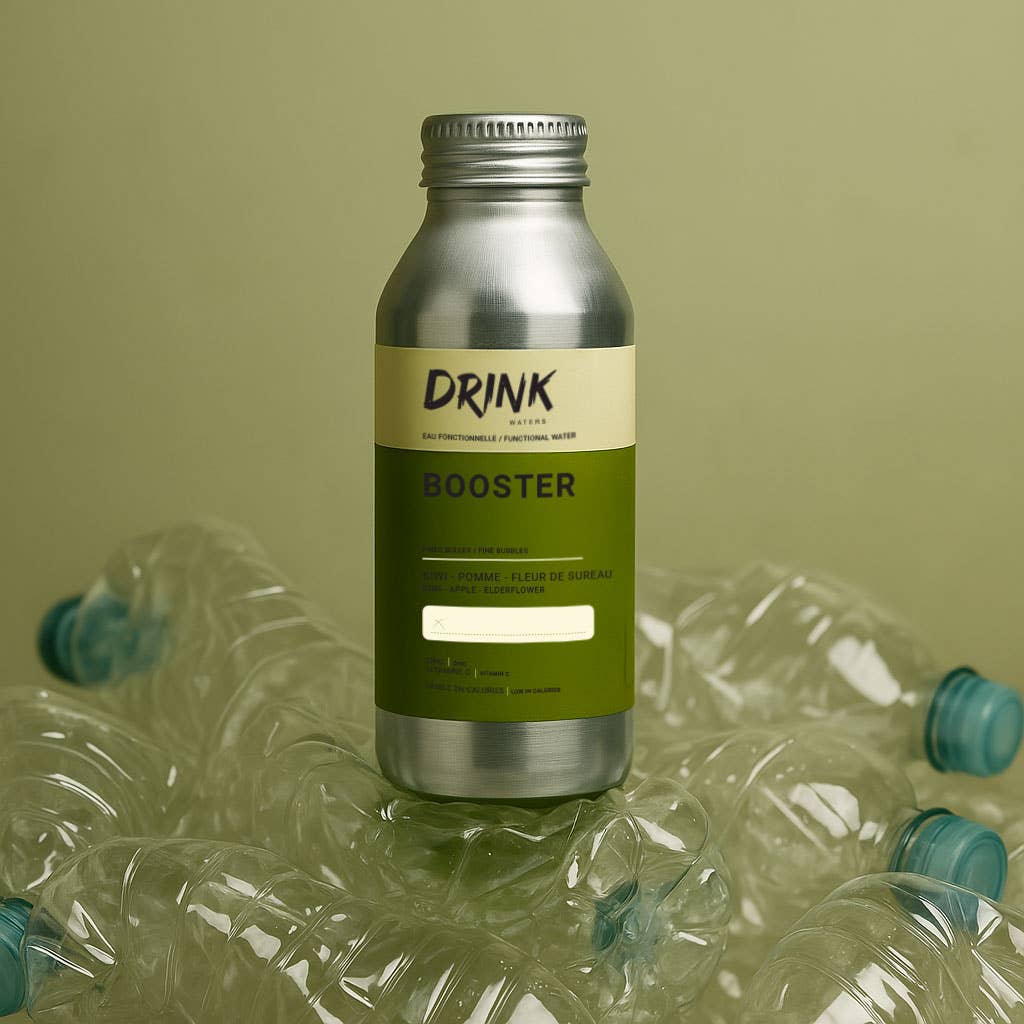 Drink Waters - Vendita all'ingrosso Acqua frizzante - Acqua frizzante funzionale BOOSTER dalle Alpi in alluminio5