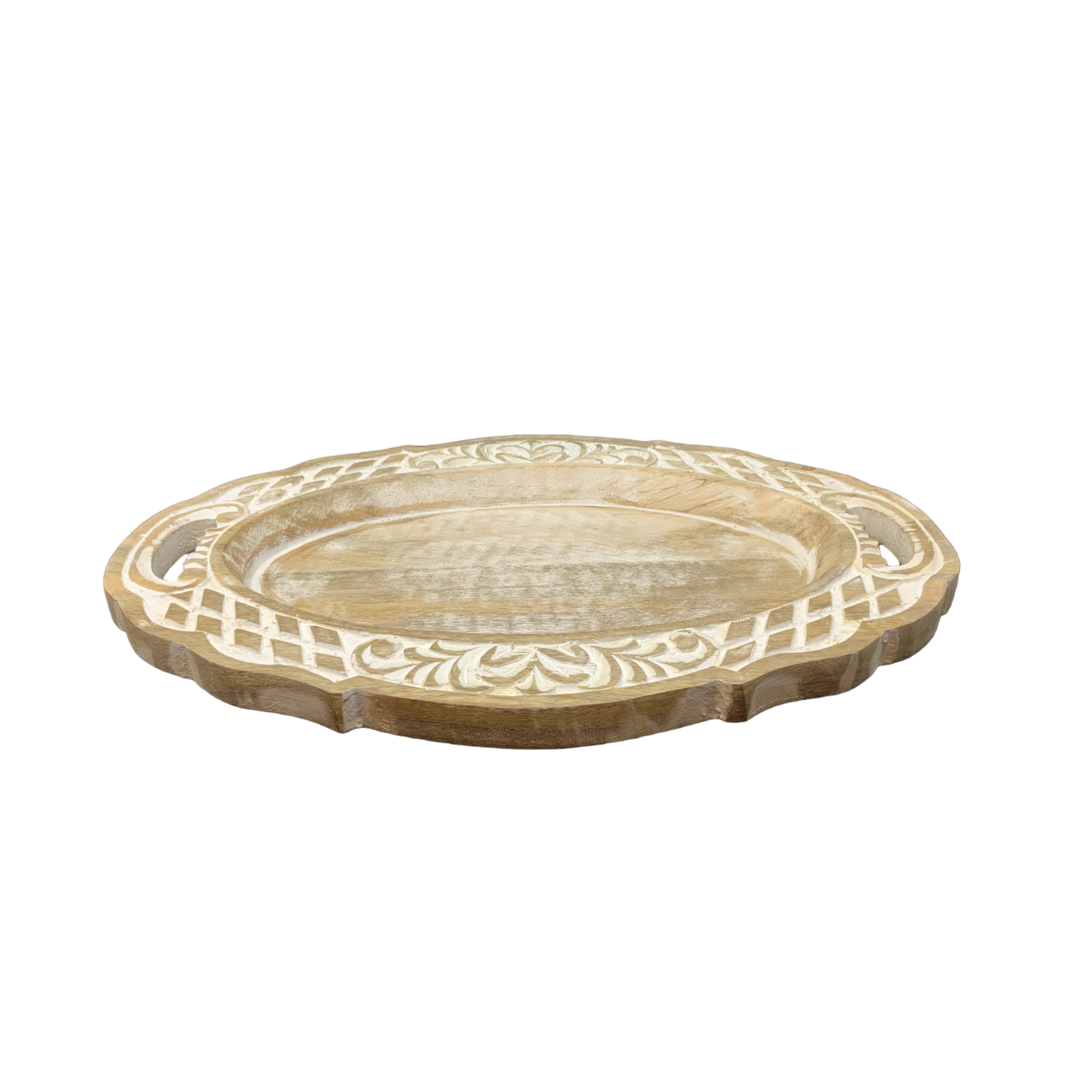 Wilco Home – Engroshandel Pyntebakke – Håndskåret massivt mangotræ Boutique-bakke3