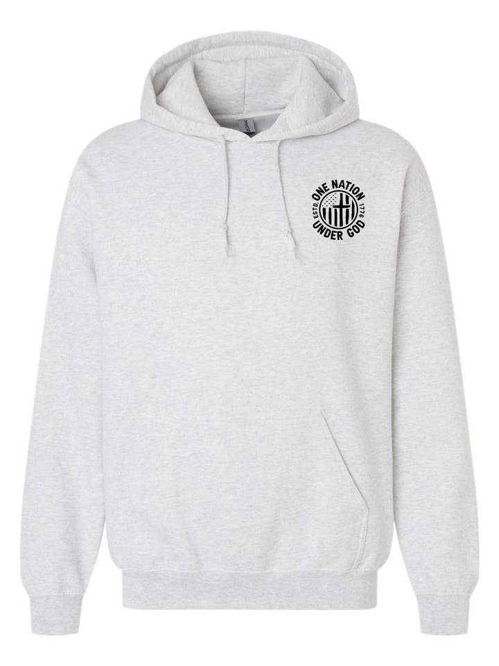 American Cross Hooded Sweatshirt for wholesale by Holy Shirts and Signs