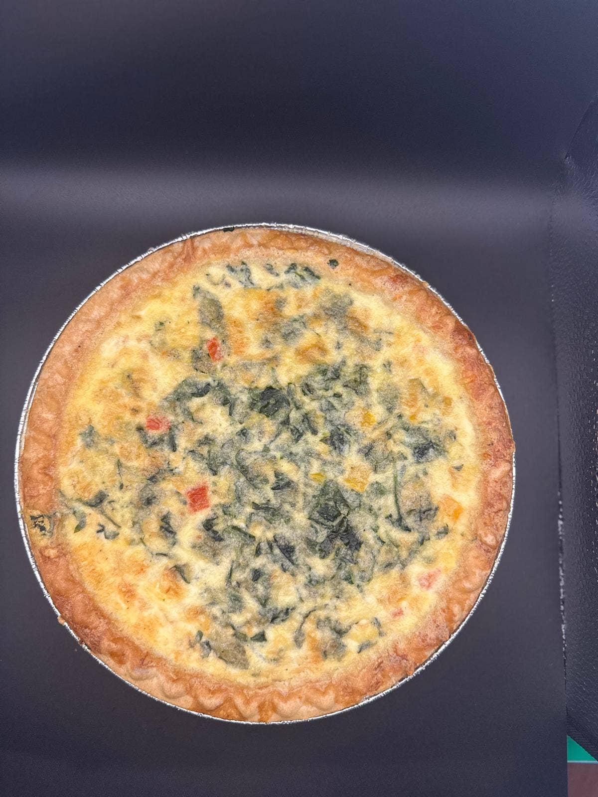 Judy's Breadsticks / Lovesticks - Wholesale Shelf Stable Prepared Meal - 9-Inch Quiche, Spinach Asiago - Slanted Crust