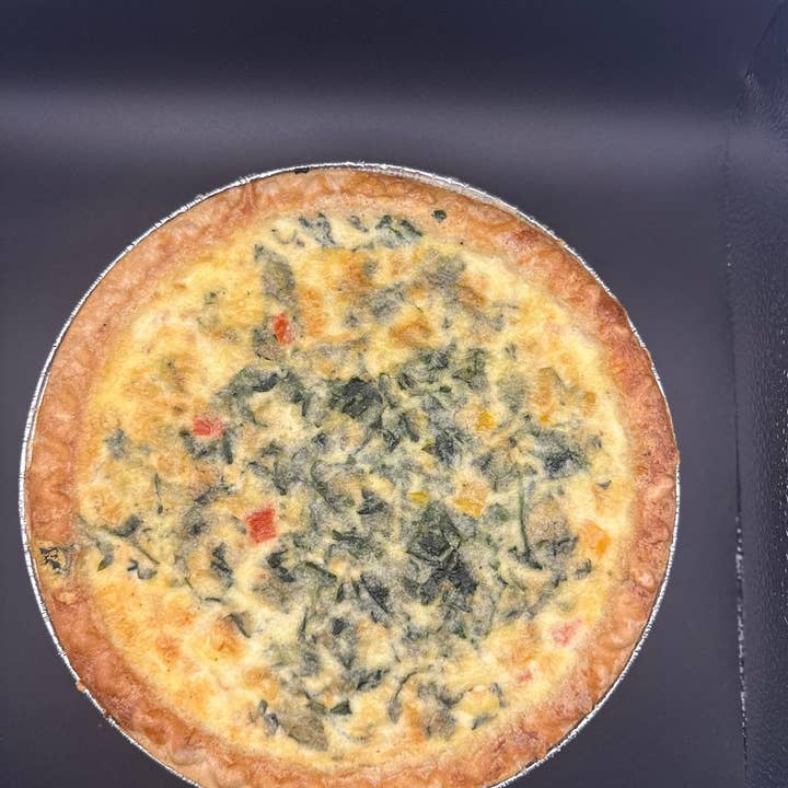 Judy's Breadsticks / Lovesticks - Wholesale Shelf Stable Prepared Meal - 9-Inch Quiche, Spinach Asiago - Slanted Crust0