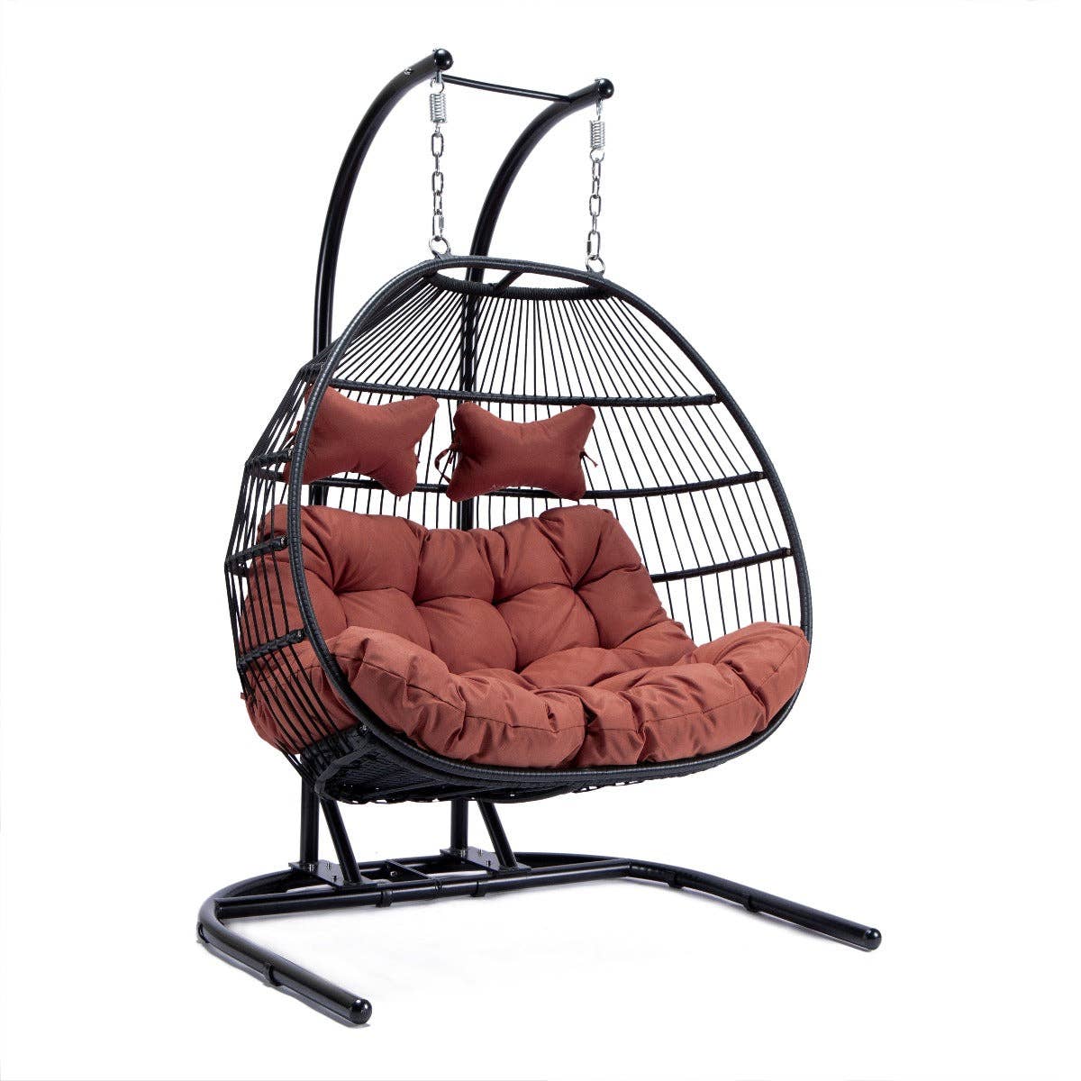 LeisureMod - Wholesale Egg Chair - Wicker 2 Person Double Folding Hanging Egg Swing Chair43