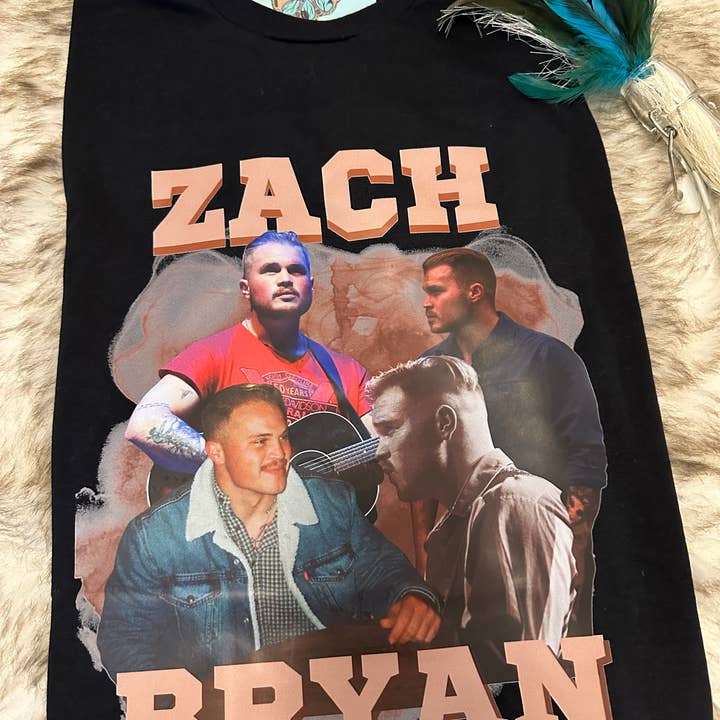 The Branded Blue Roan - Wholesale Screen Printed T-Shirt - Women's - Country Boy Collage Western Graphic Tee/Crew Pullover3