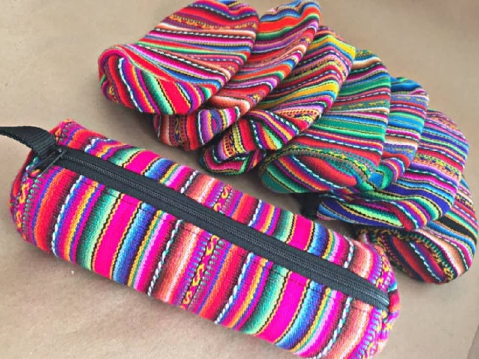 Sanyork Fair Trade - Wholesale Makeup/Cosmetic Bag - Long Tube Cylindrical Purse Make Up Bag Pouch Asstd Colors1